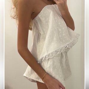 Loreby Venus White Skirt and Shorts Set